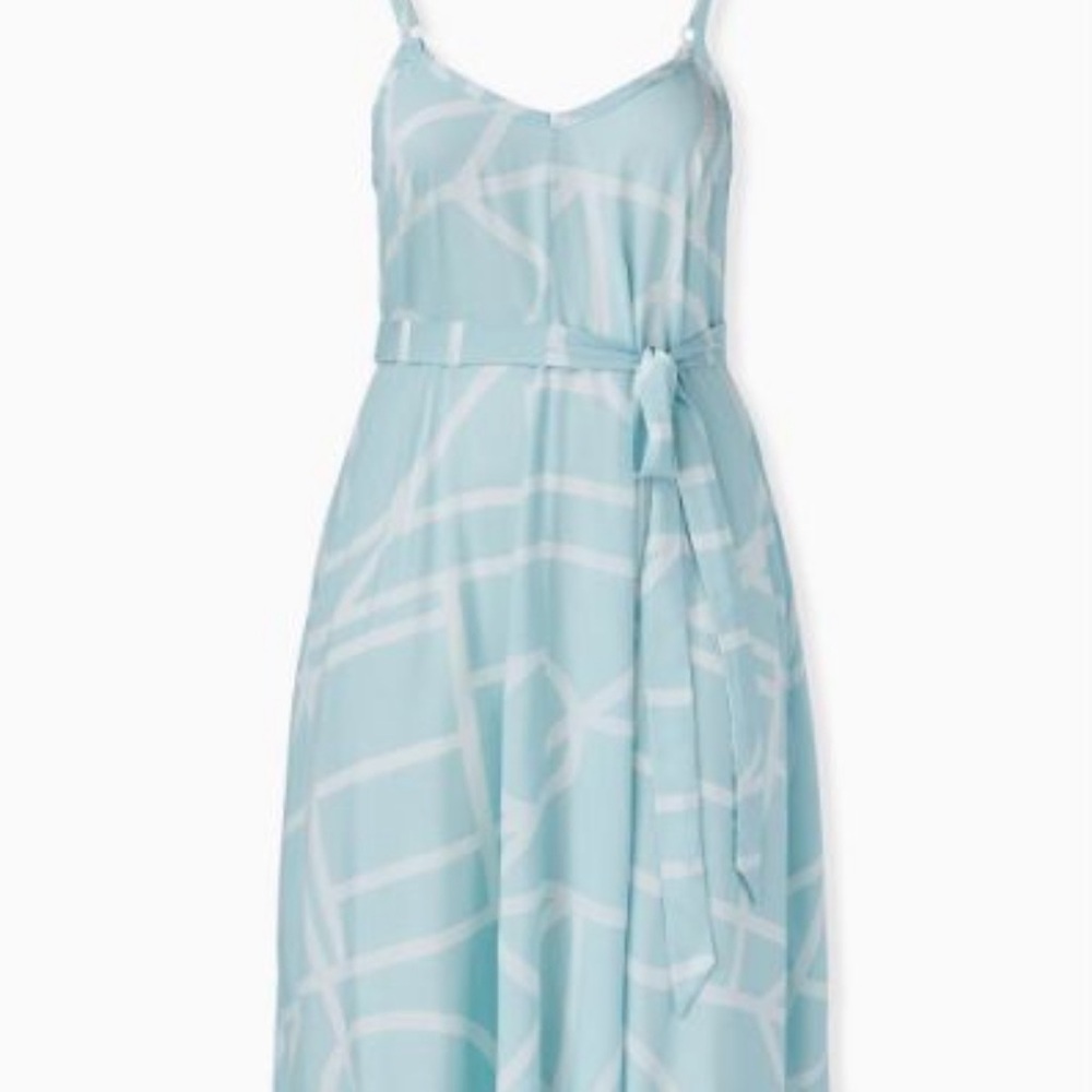 Blue Geo Torrid MIDI dress NWT size 2